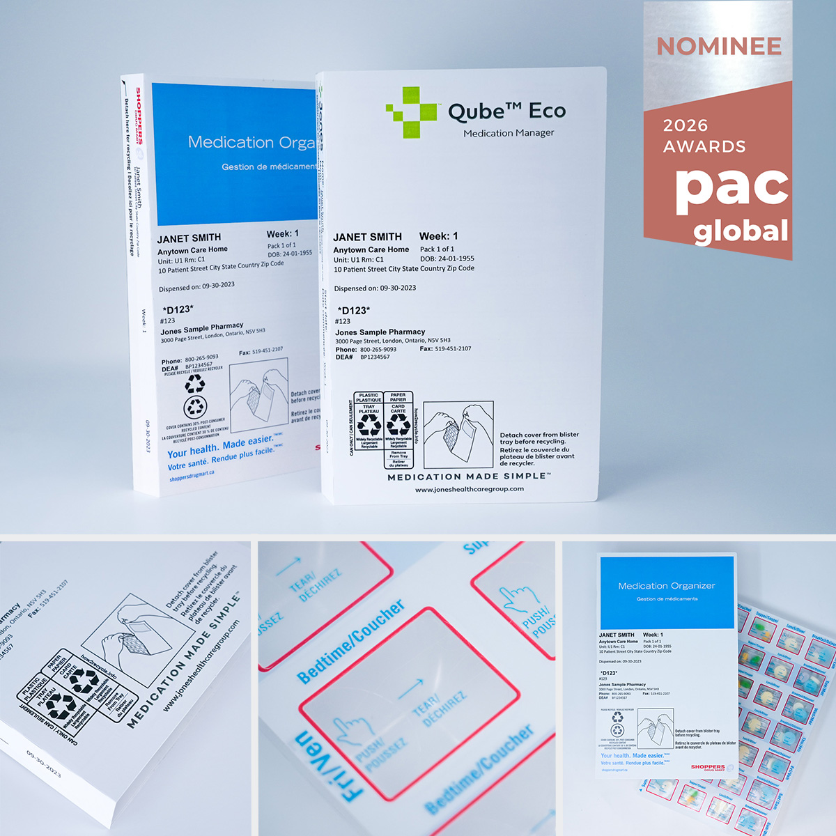 Details of Qube Eco, the first fully recyclable medication adherence solution.